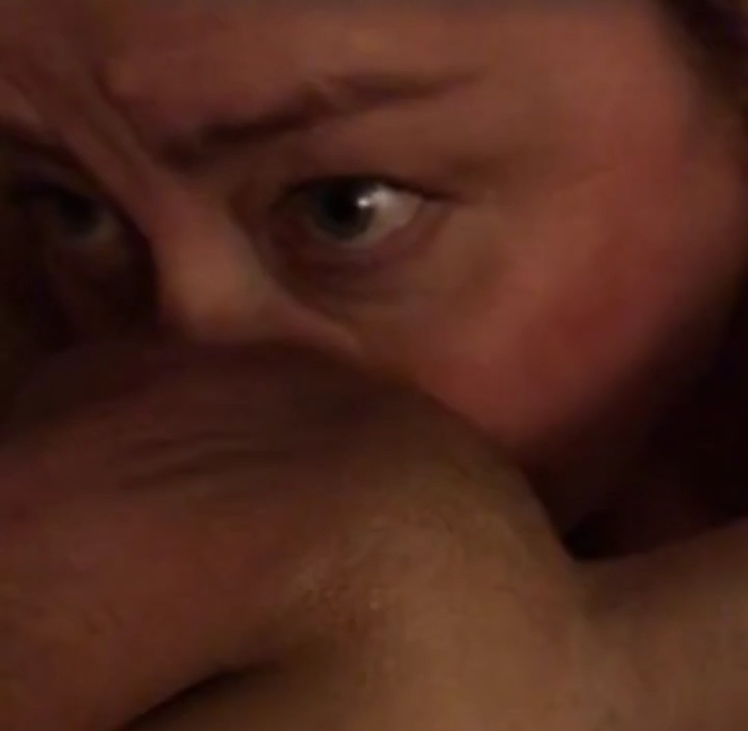 Mom sucks my cock and licks my ass while I film her