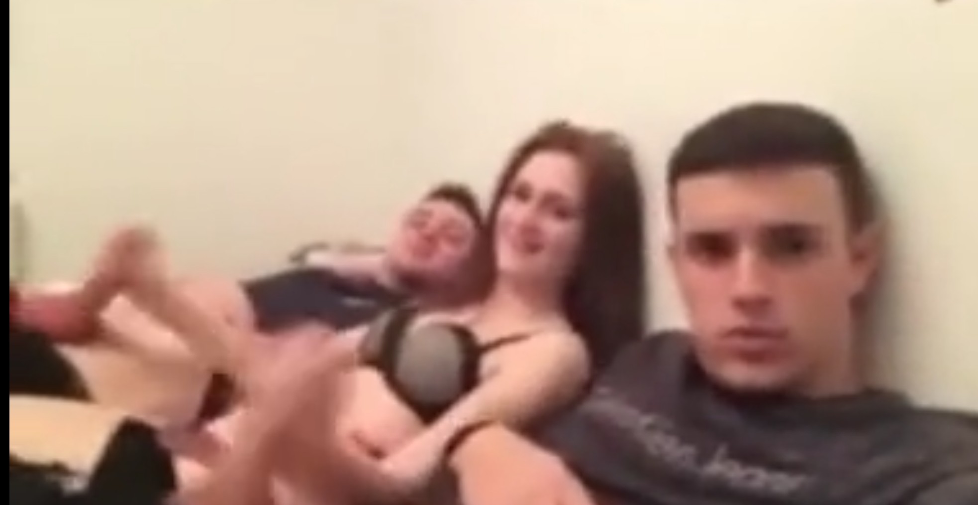 Sexy sister fucks and sucks the cock of two brothers who film the incest