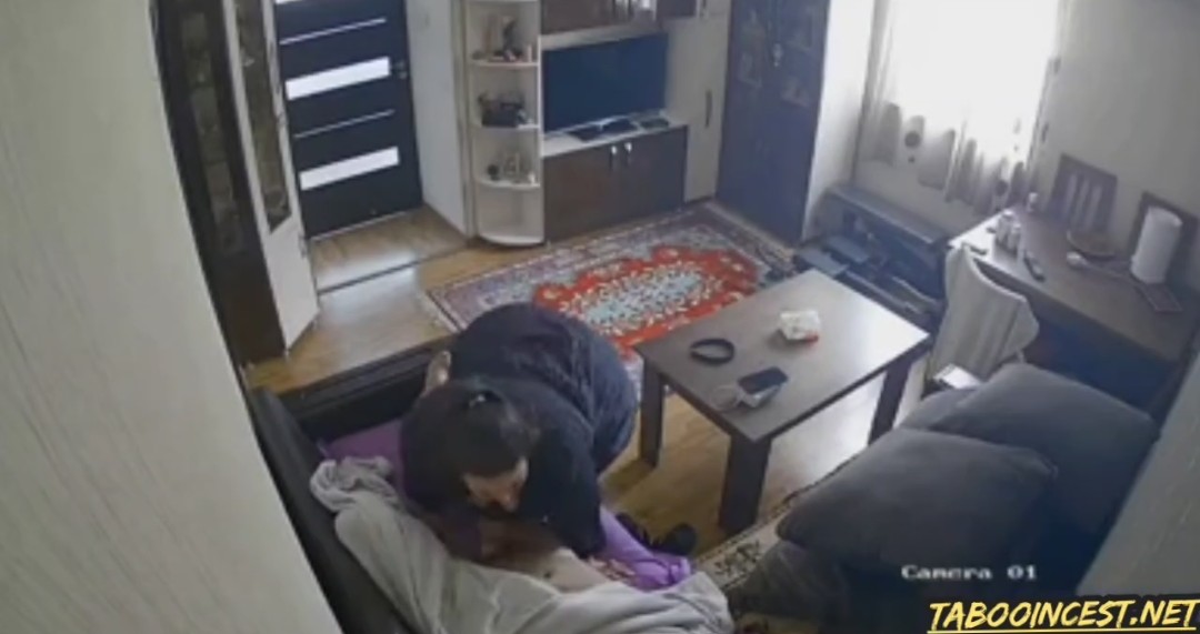 Arab husband fucks his wife and her daughter on IPCAM